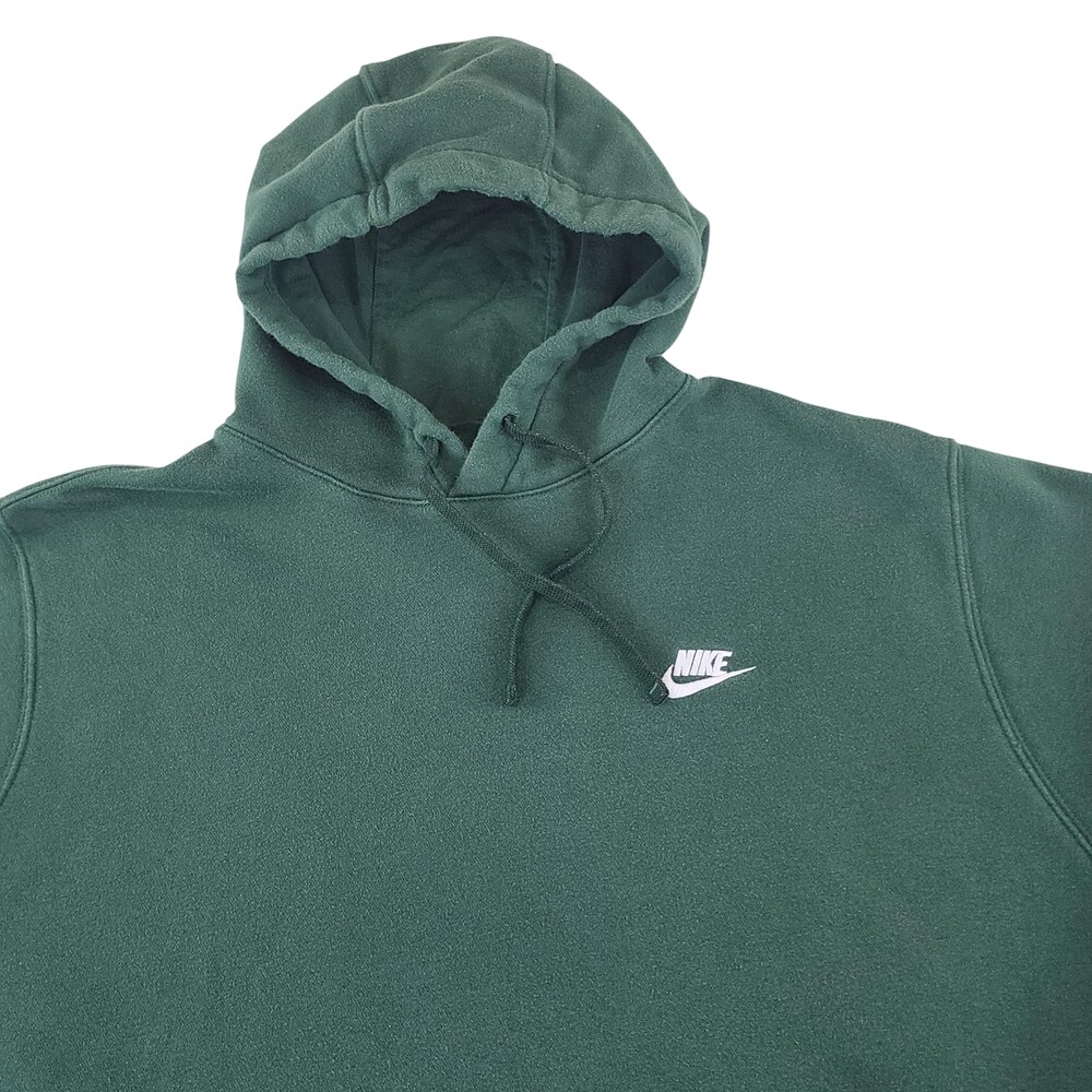 Nike Hoodie Sweatshirt Mens 2XL Green Fleece Pullover Swoosh Logo BV2654-323